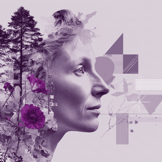 Femme menopausée qui recherche un équilibre