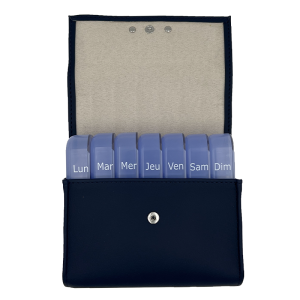 Maxi navy blue weekly pillbox