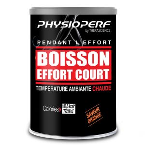 Boisson effort court T°C ambiante chaude saveur orange