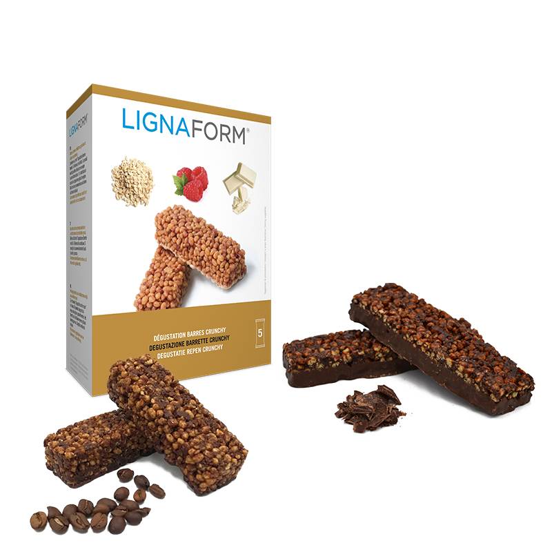 Dégustation Barres crunchy
(Chocolat, Chocolat-coco, Moka, Fruits rouges-chocolat blanc x 2)