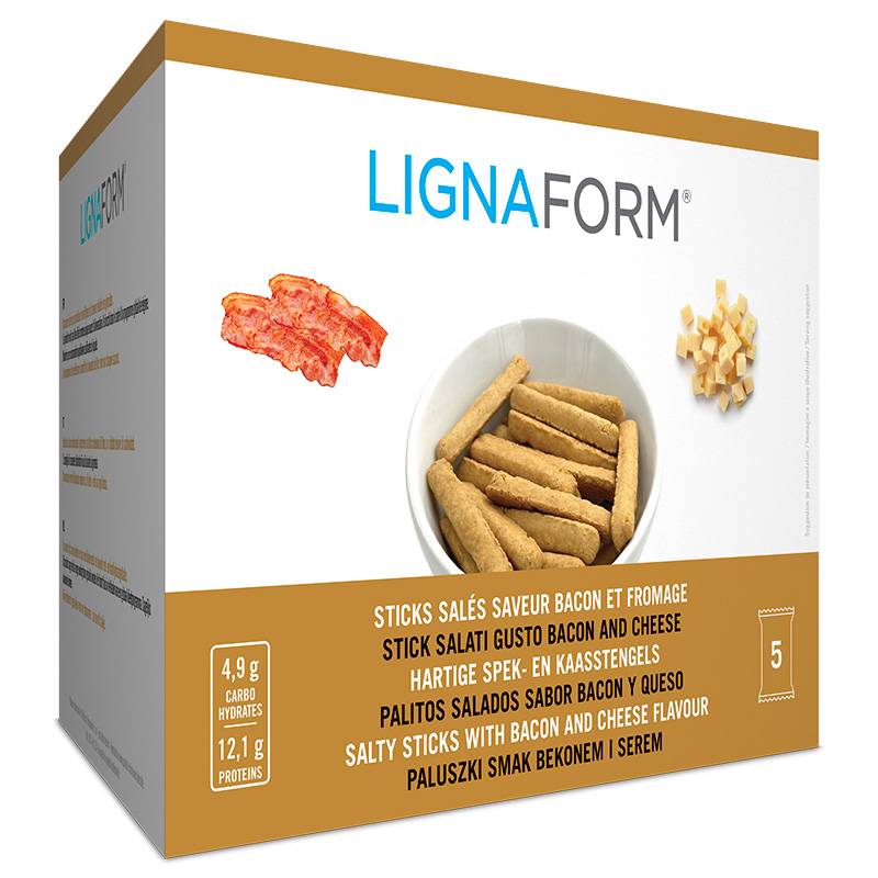 Salty sticks with bacon and cheese flavour