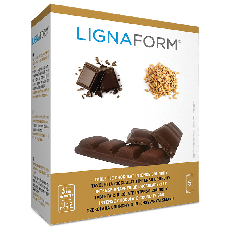 Intense chocolate crunchy bar