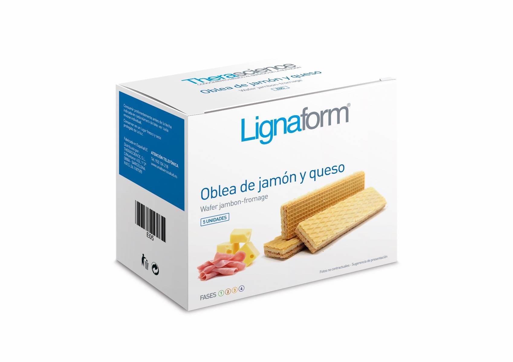 Obleas de jamon y queso