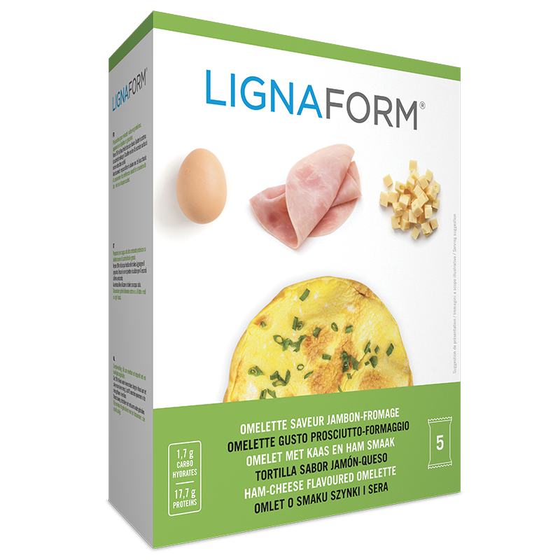 Omelette jambon-fromage