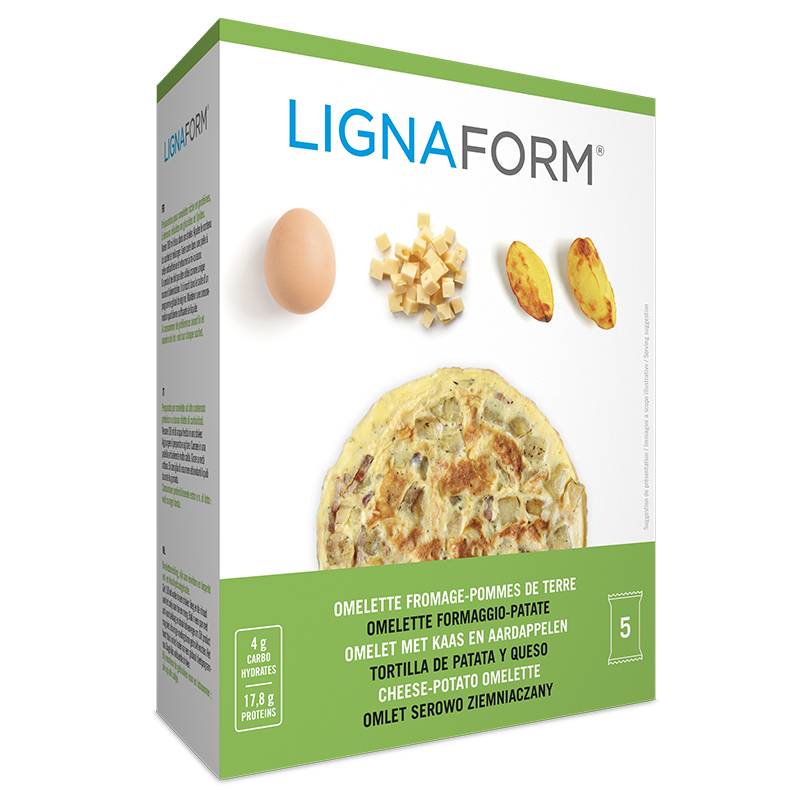 Omelet met kaas en aardappel