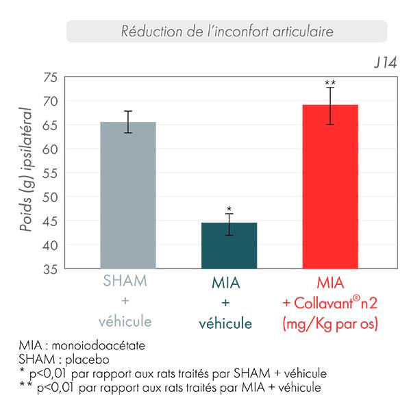 graphique réduction de l'inconfort articulaire